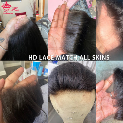 Queen Hair HD Frontal Lace Closure Raw Human Hair