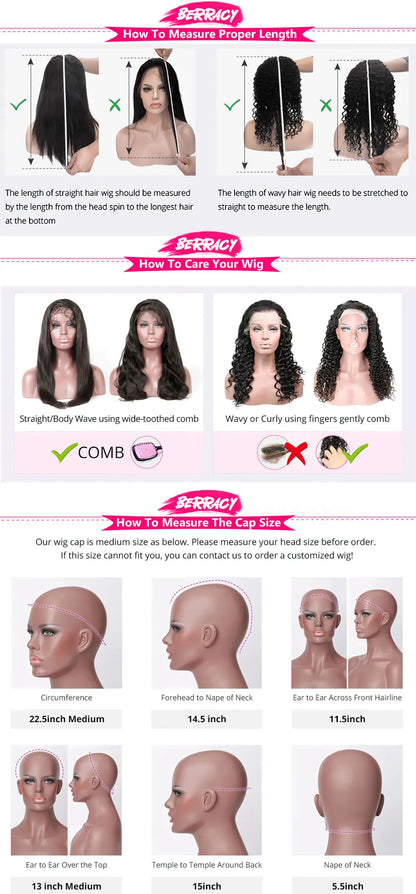 4C Kinky Edges Deep Wave Lace Front Wig Human Hair