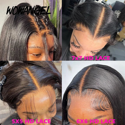 Glueless HD Lace Closure Wig Silk Straight Human Hair