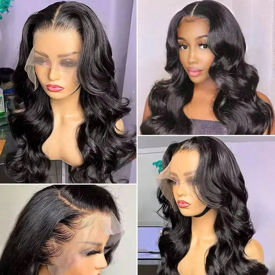 Body Wave 250 Density HD Transparent Lace Front Wig 40 Inch
