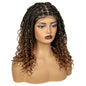 Knotless Box Braided Wigs with Curly Ends 16 Inches Synthetic