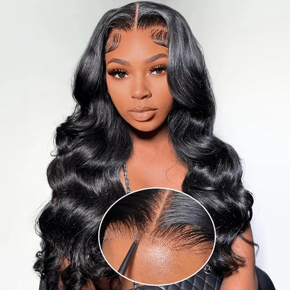 40 Inch Body Wave Human Hair Wig Natural Black