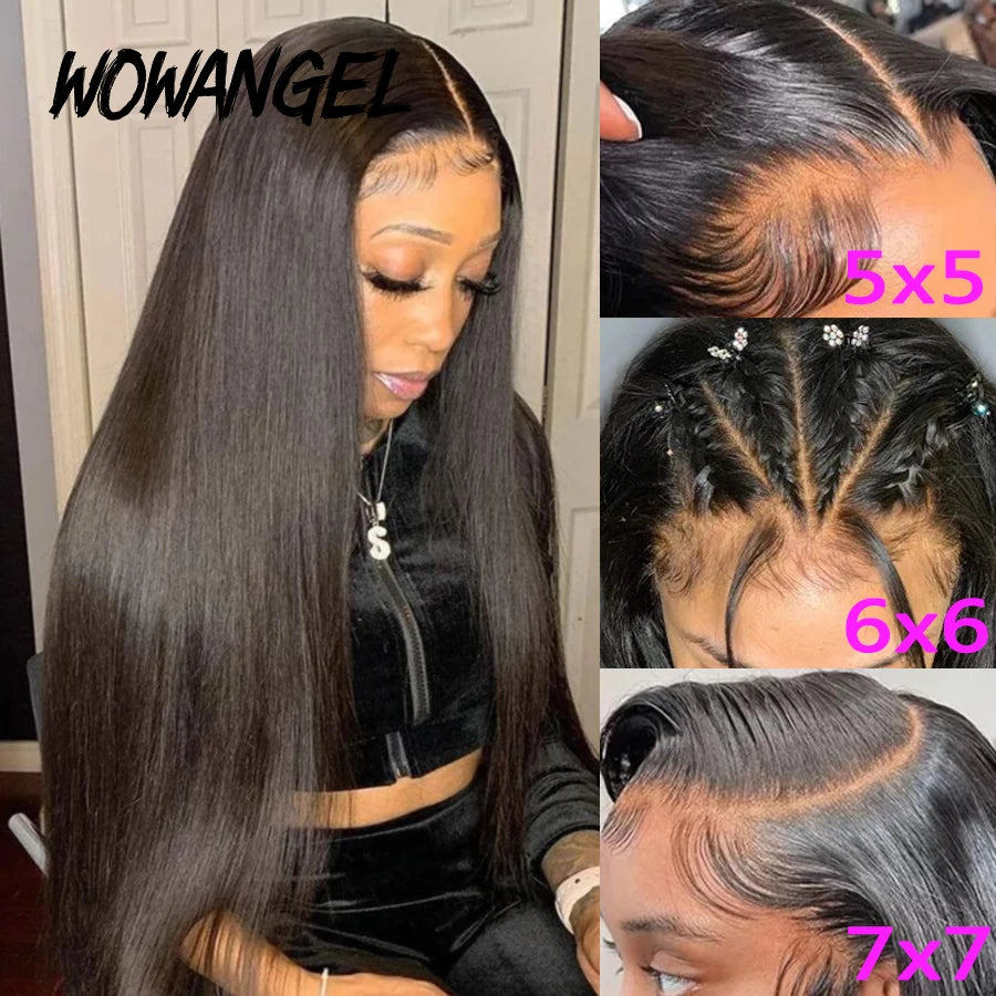 Glueless HD Lace Closure Wig Silk Straight Human Hair
