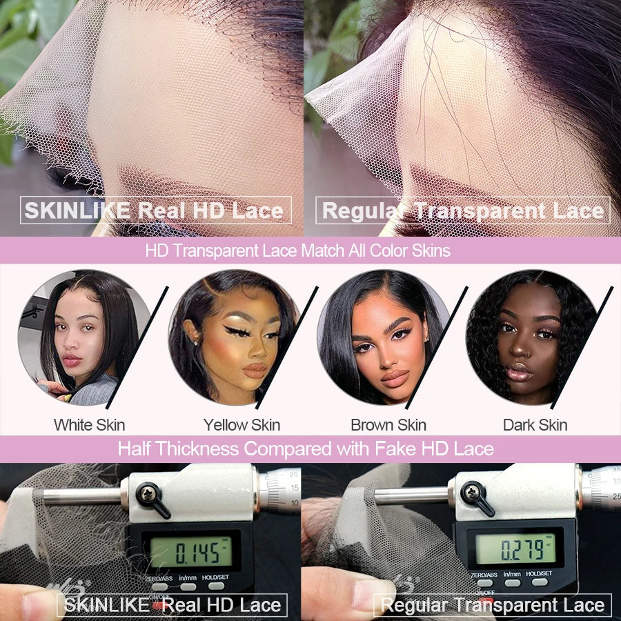 HD Lace Frontal Wig 250% Density Straight Human Hair