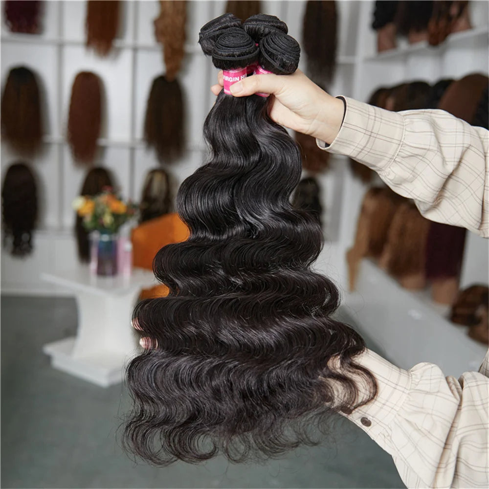 Body Wave 100% Human Hair Bundles Natural Color
