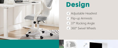 JHK Ergonomic Mesh Office Desk Chair with Adjustable Headrest