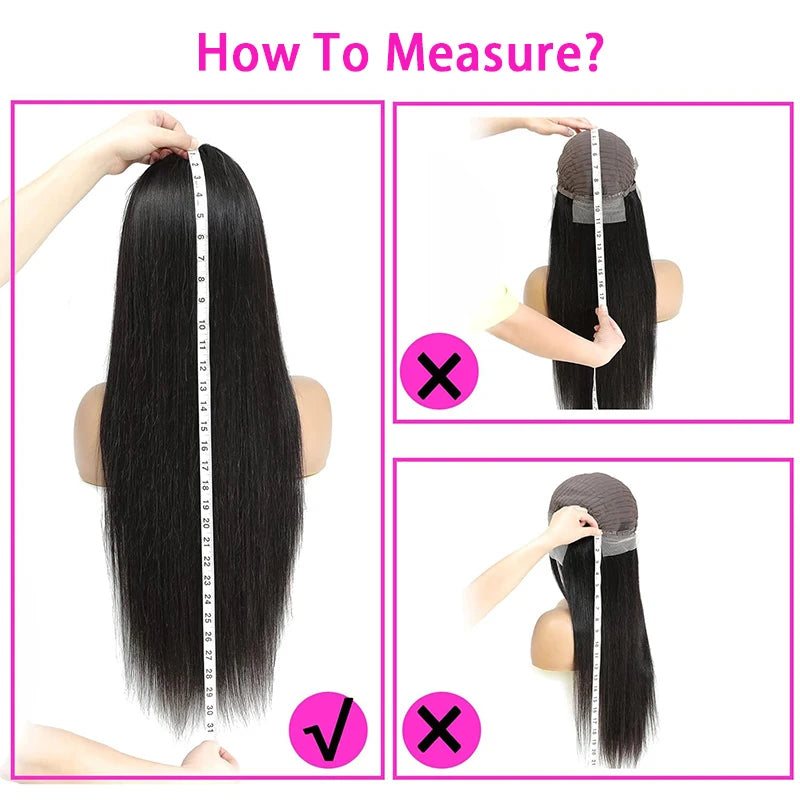 Malaysia Human Hair 13x6 Lace Front Wig 30 Inch Straight