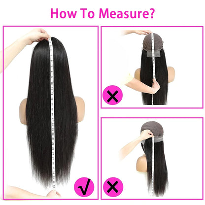 Malaysia Human Hair 13x6 Lace Front Wig 30 Inch Straight