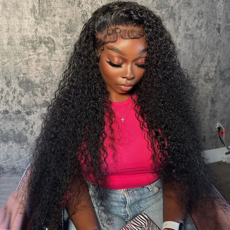 13x6 Deep Wave Human Hair Wig 250 Density 40 Inch