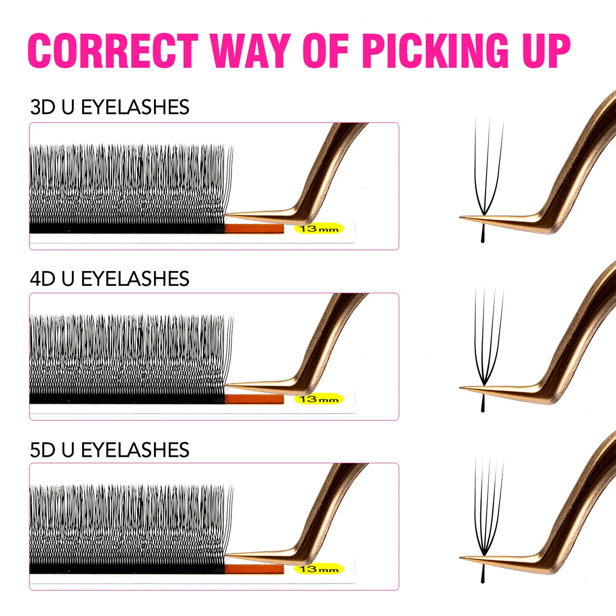 TDANCE U-Shaped 3D Eyelash Extensions