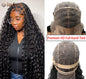 Boho Box Braided Curly Hair Full Lace Wig Burgundy