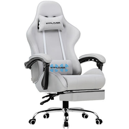 GTPLAYER Gaming Chair with Footrest and Lumbar Support