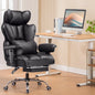 Ergonomic Leather High Back Office Chair with Footrest