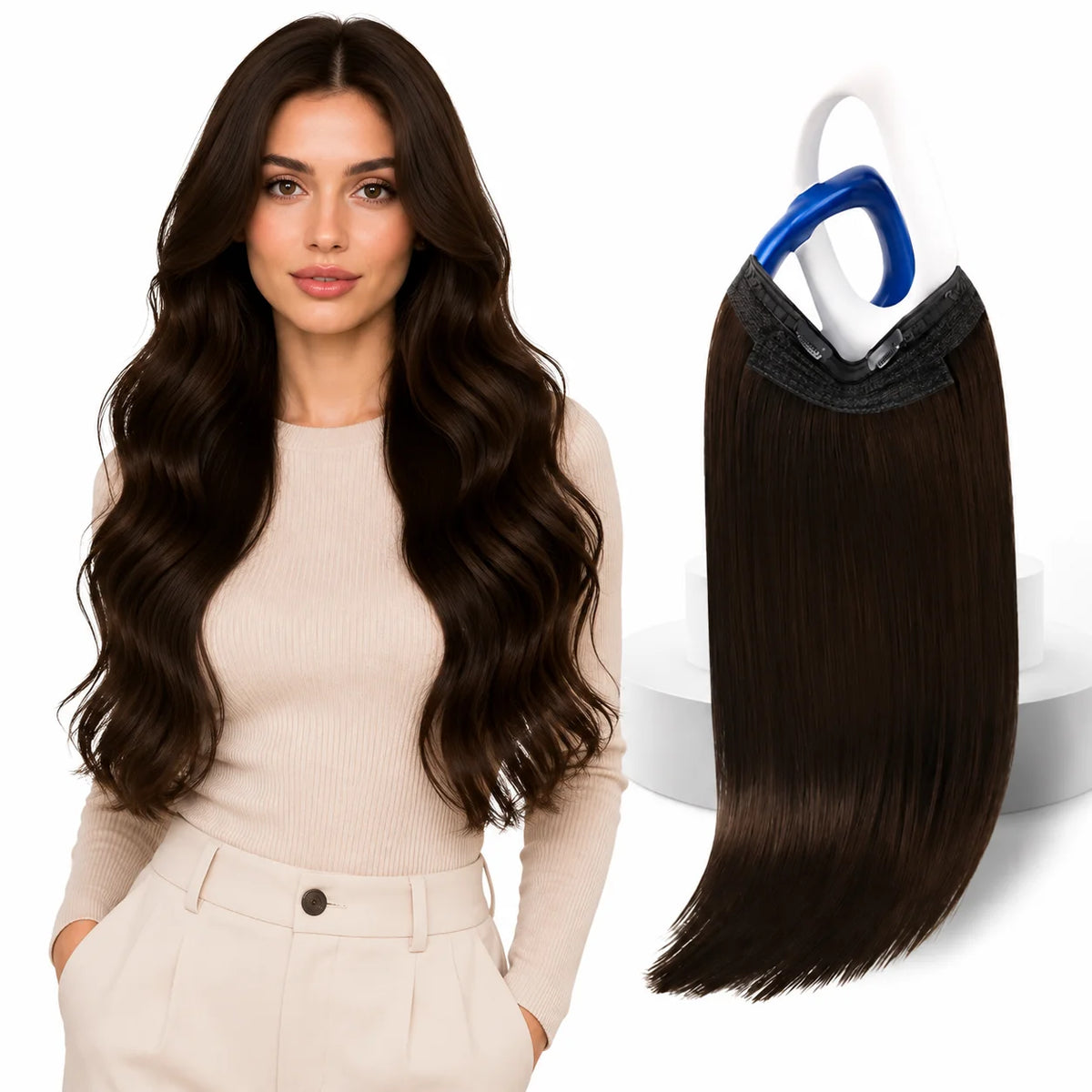 VeSunny Remy Hair One Piece Invisible Wire Extensions