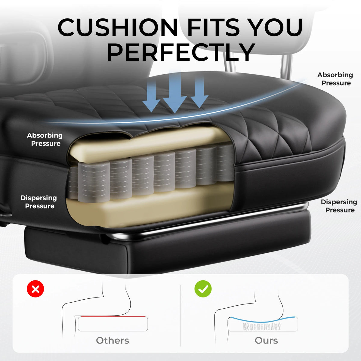 Big and Tall Ergonomic Office Chair with Lumbar Support