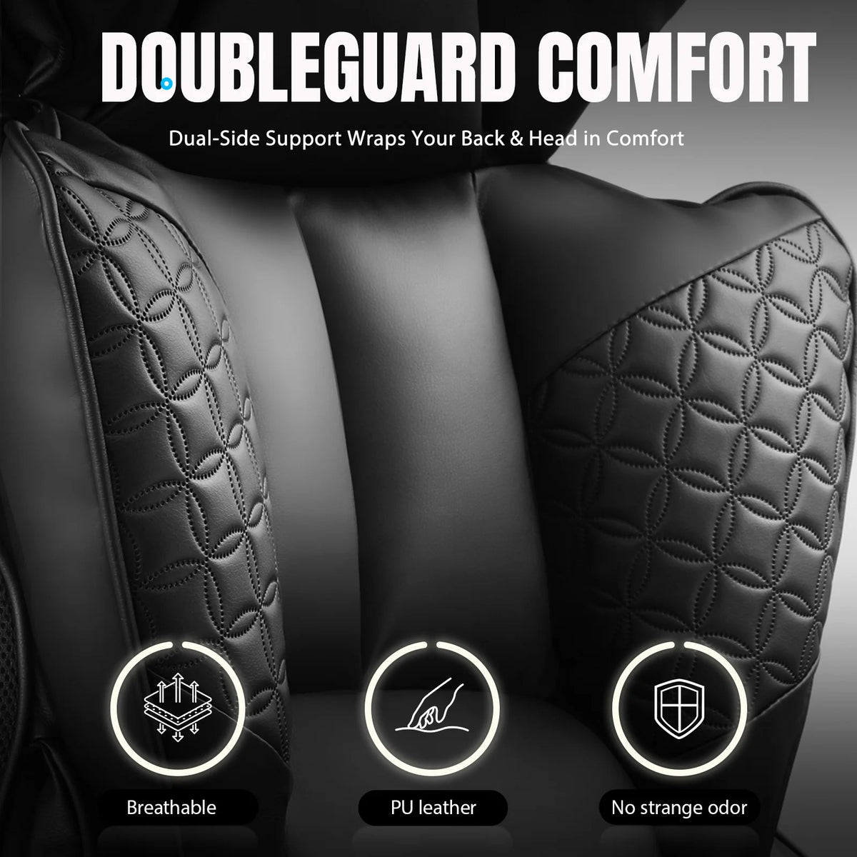 Ergonomic Leather High Back Office Chair with Footrest