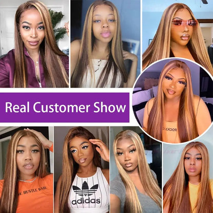 Blonde Ombre Brazilian Human Hair Lace Front Wig