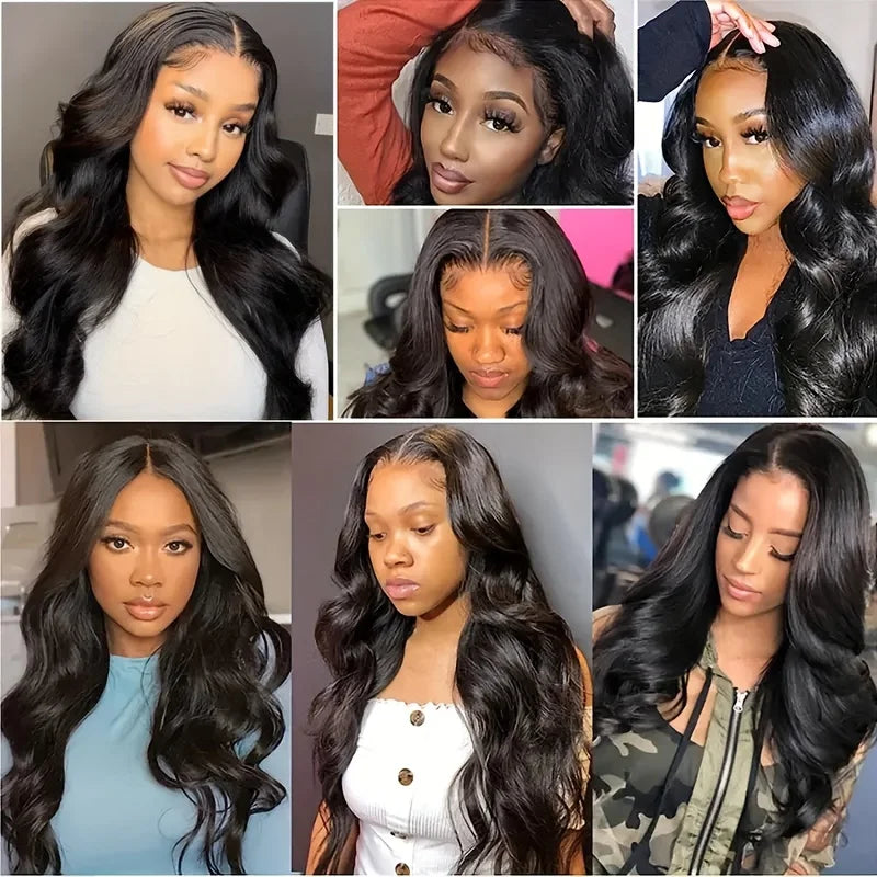 Body Wave 250 Density HD Transparent Lace Front Wig 40 Inch