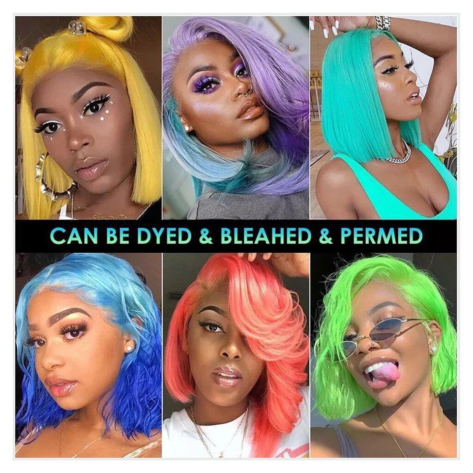 613 Blonde Bob Human Hair Lace Frontal Wig