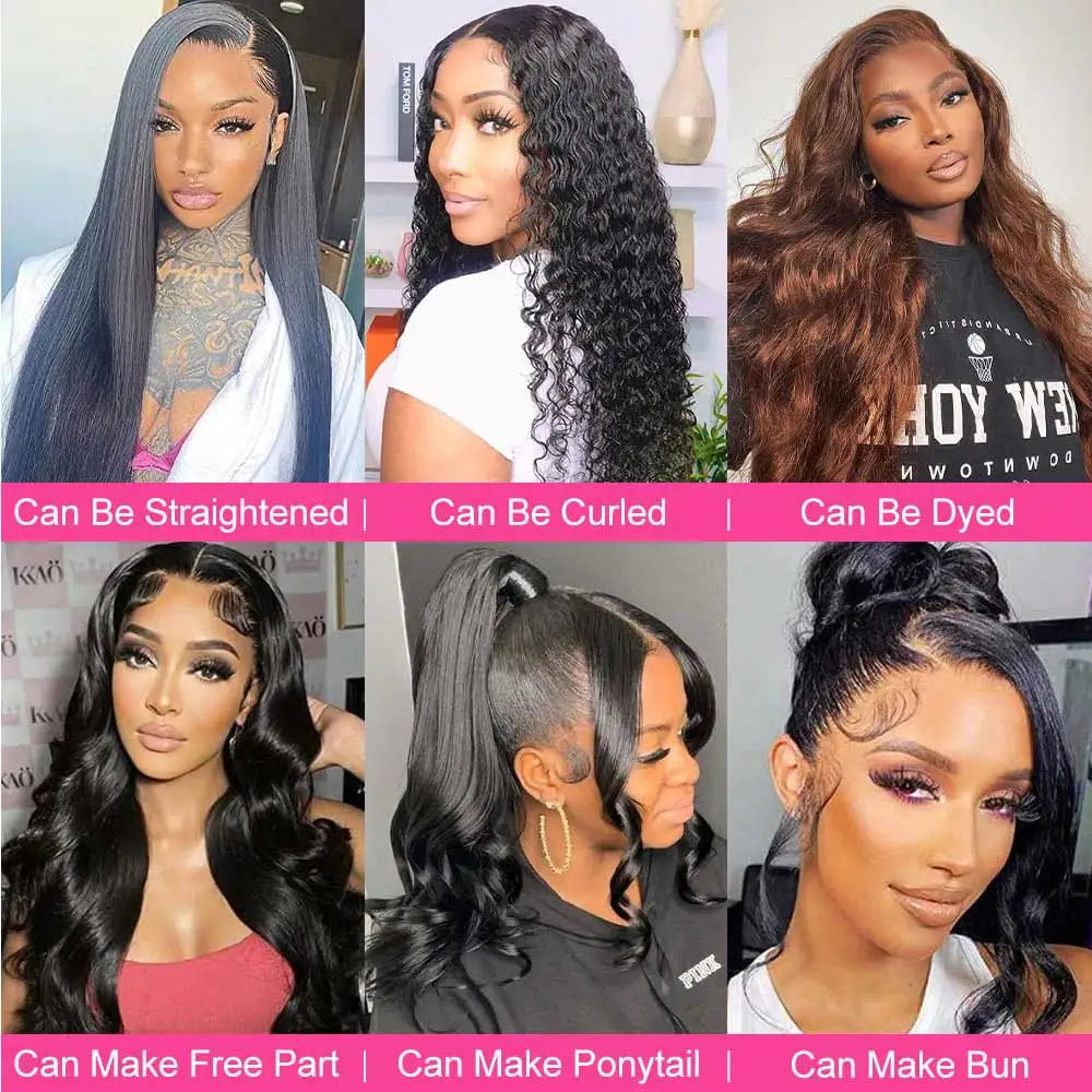30 Inch Body Wave Human Hair Lace Front Wig