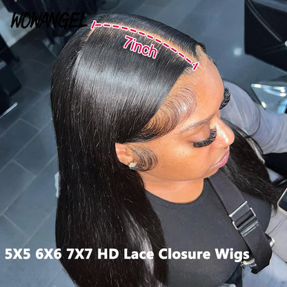 Glueless HD Lace Closure Wig Silk Straight Human Hair