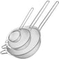 Stainless Steel Fine Mesh Strainer Set with Handle