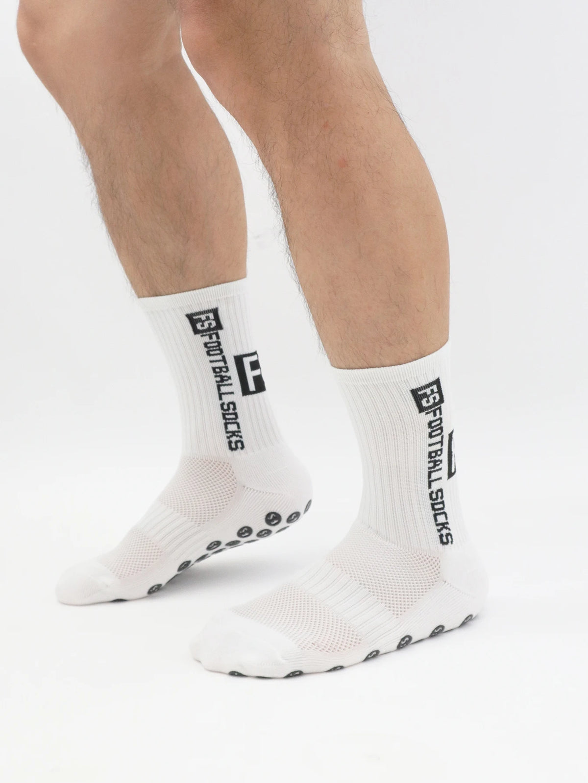 Men's Anti Slip Soccer Socks with Grippers 4 Pairs