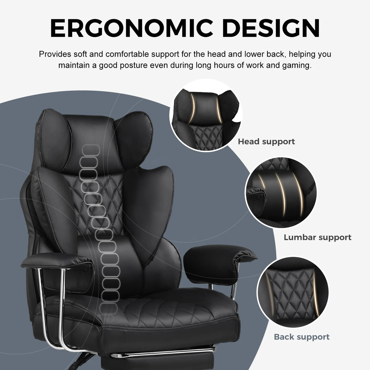 Big and Tall Ergonomic Office Chair with Lumbar Support