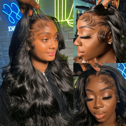 40 Inch Body Wave Human Hair Wig Natural Black