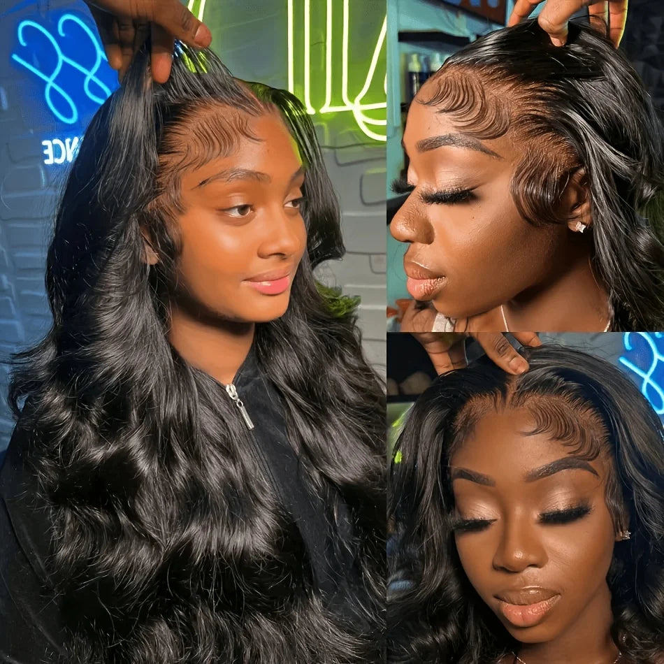 40 Inch Body Wave Human Hair Wig Natural Black