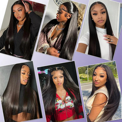 Malaysia Human Hair 13x6 Lace Front Wig 30 Inch Straight