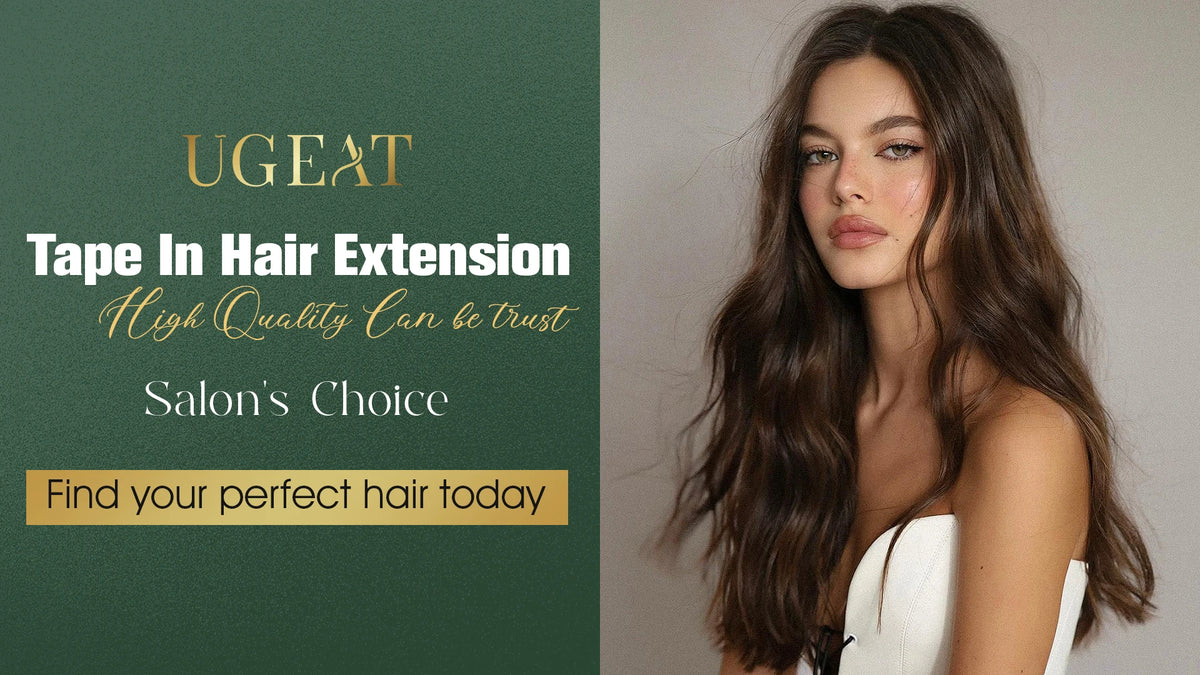 Ugeat Tape In Hair Extensions Brazilian Remy Hair 20P/40P