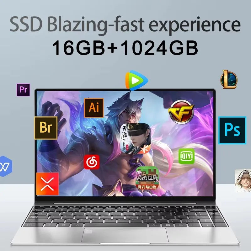 Ultra Slim 14.1 Inch Laptop 16GB RAM 2TB SSD