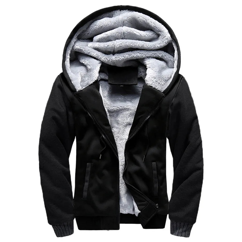 Men's Camouflage Winter Jacket Fleece Long Sleeve Coat