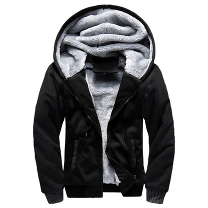 Men's Camouflage Winter Jacket Fleece Long Sleeve Coat