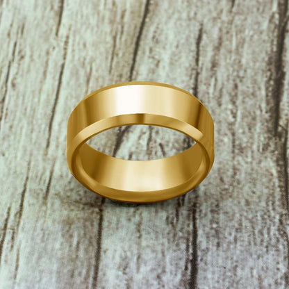 Black Classic Titanium Steel Ring for Men