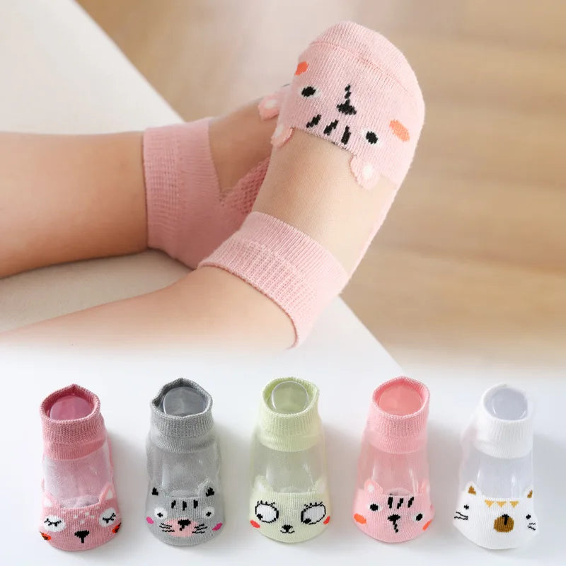 Children's Summer Fishnet Cotton Socks Set