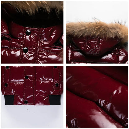 Black Down Winter Parka Jacket for Boys and Girls