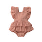 Cotton Ruffle Romper for Baby Girls Summer Outfit