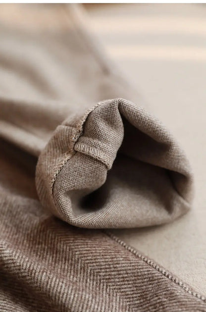 Woolen Harem Pencil Pants High Waisted Casual Trousers
