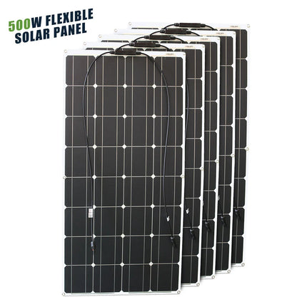 ASUNERGE 12V Flexible Monocrystalline Solar Panel 100W