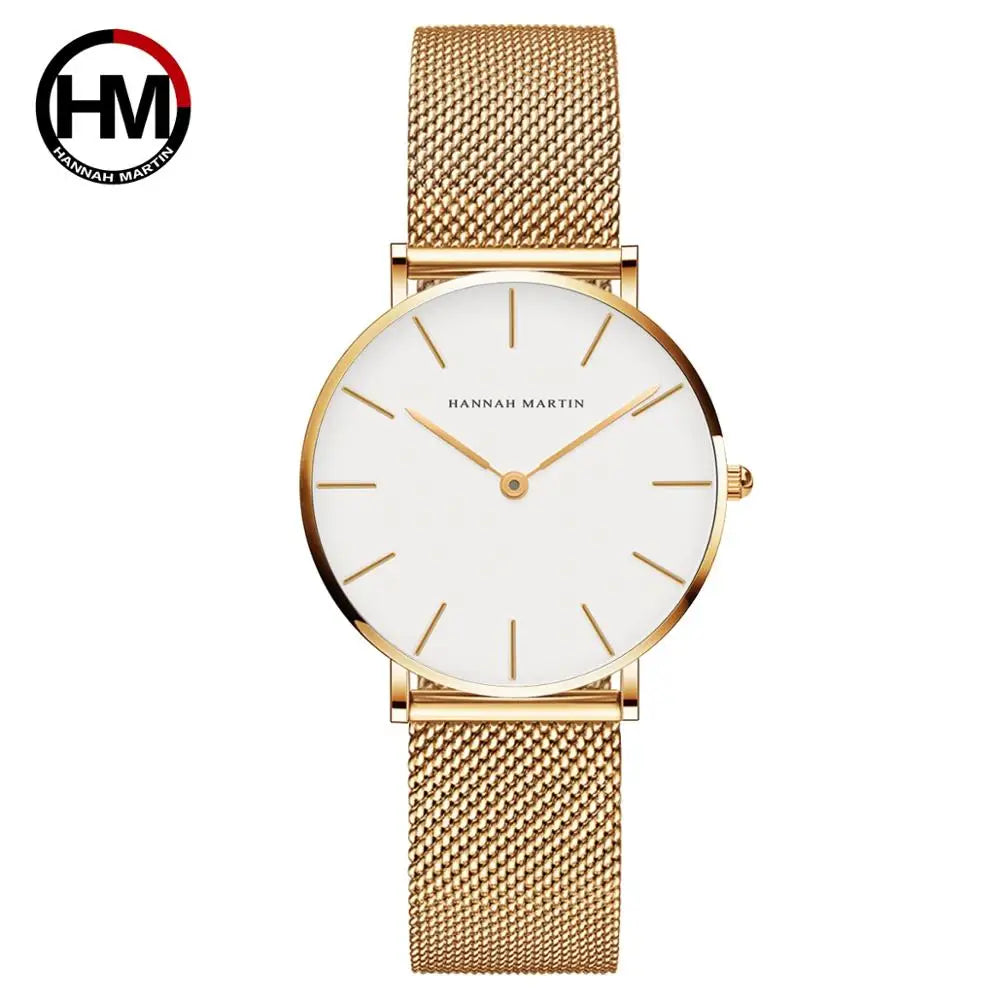 Hannah Martin Women 36mm Rose Gold Quartz Watch