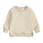 Kids Hooded Sweatshirt Cotton Solid Top for Girls