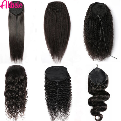 Mongolian Afro Kinky Curly Clip-In Ponytail Extension