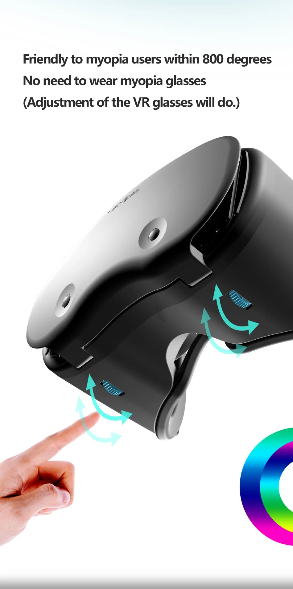 3D Virtual Reality Glasses for Smartphones with Real Lenses