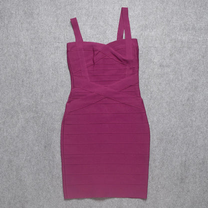 BEAUKEY Blue Mini Bandage Dress for Women XL