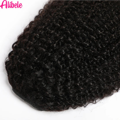 Mongolian Afro Kinky Curly Clip-In Ponytail Extension