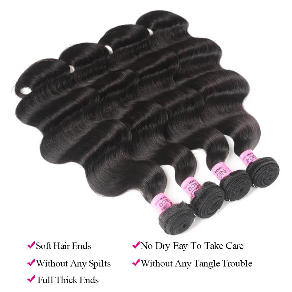 Body Wave 100% Human Hair Bundles Natural Color