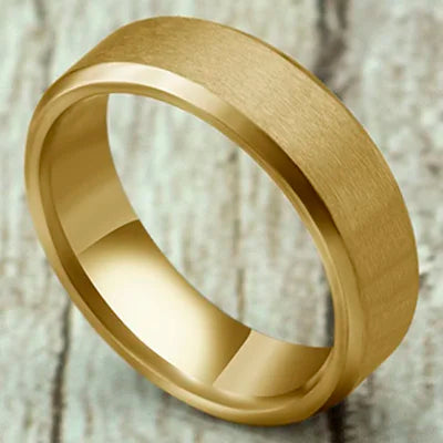 Black Classic Titanium Steel Ring for Men