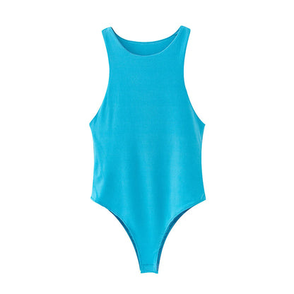 Summer Solid Sexy Bodycon Women Bodysuit Green Slim